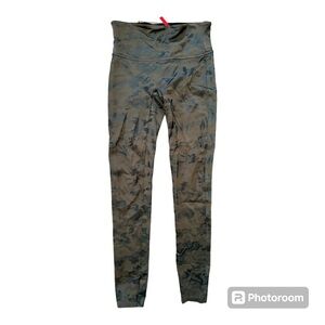 Spanx Faux Leather Camo Black Legging L